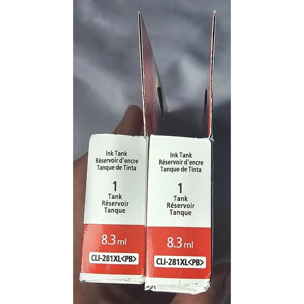 New 2 Boxes Canon Pixma CLI-281 XL PB High Yield Ink Photo Blue 8.3ml